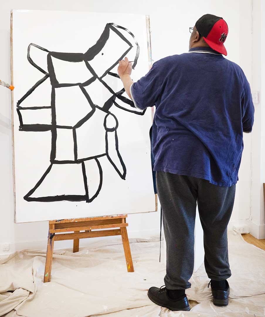 Vincent Jackson in the Creativity Explored studio.