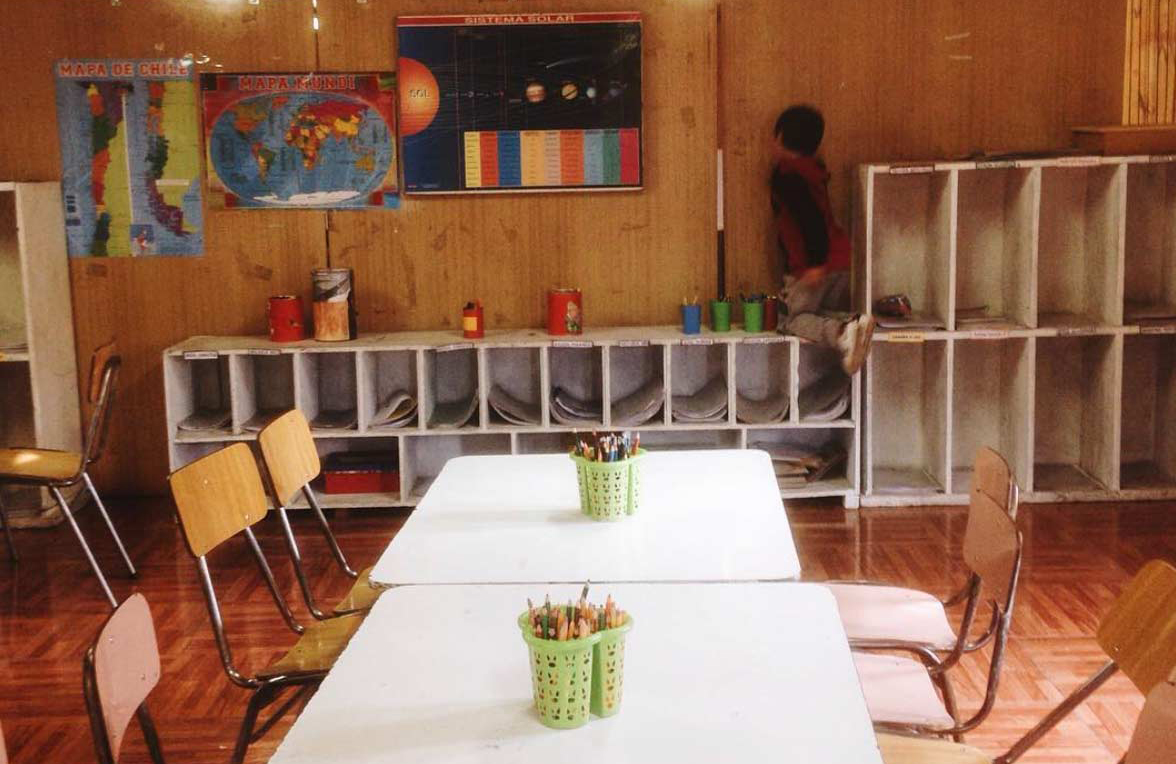 The classroom at Centro Abierto Santa Adriana