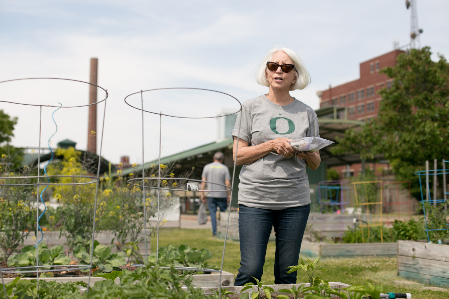   Sharon helped establish the Memphis City Gardens four years ago. They started with four beds and are now up to 20.   