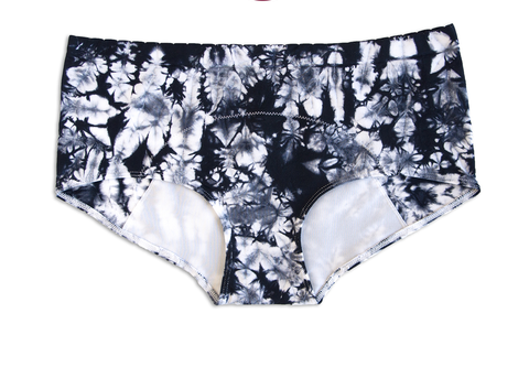 StainFree Panties - Black Tie Dye Boyshort