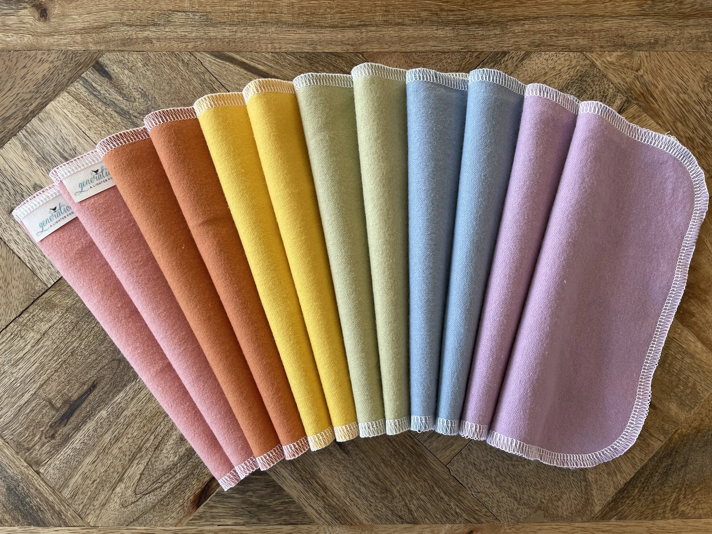 Pastel Rainbow Cloth Napkins