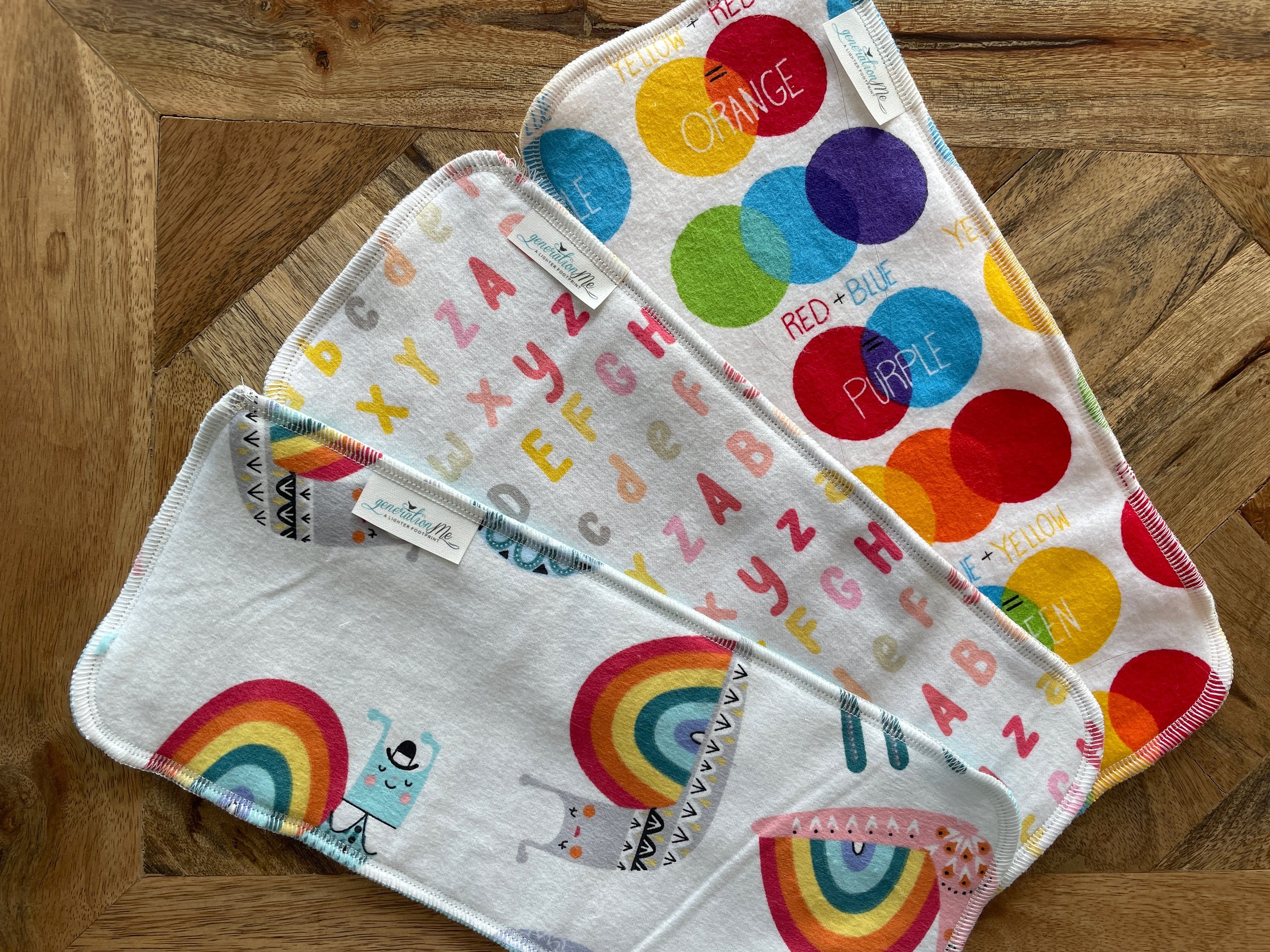Rainbow Snail Diaper Doublers — Reusable Cloth Home Goods | generationMe