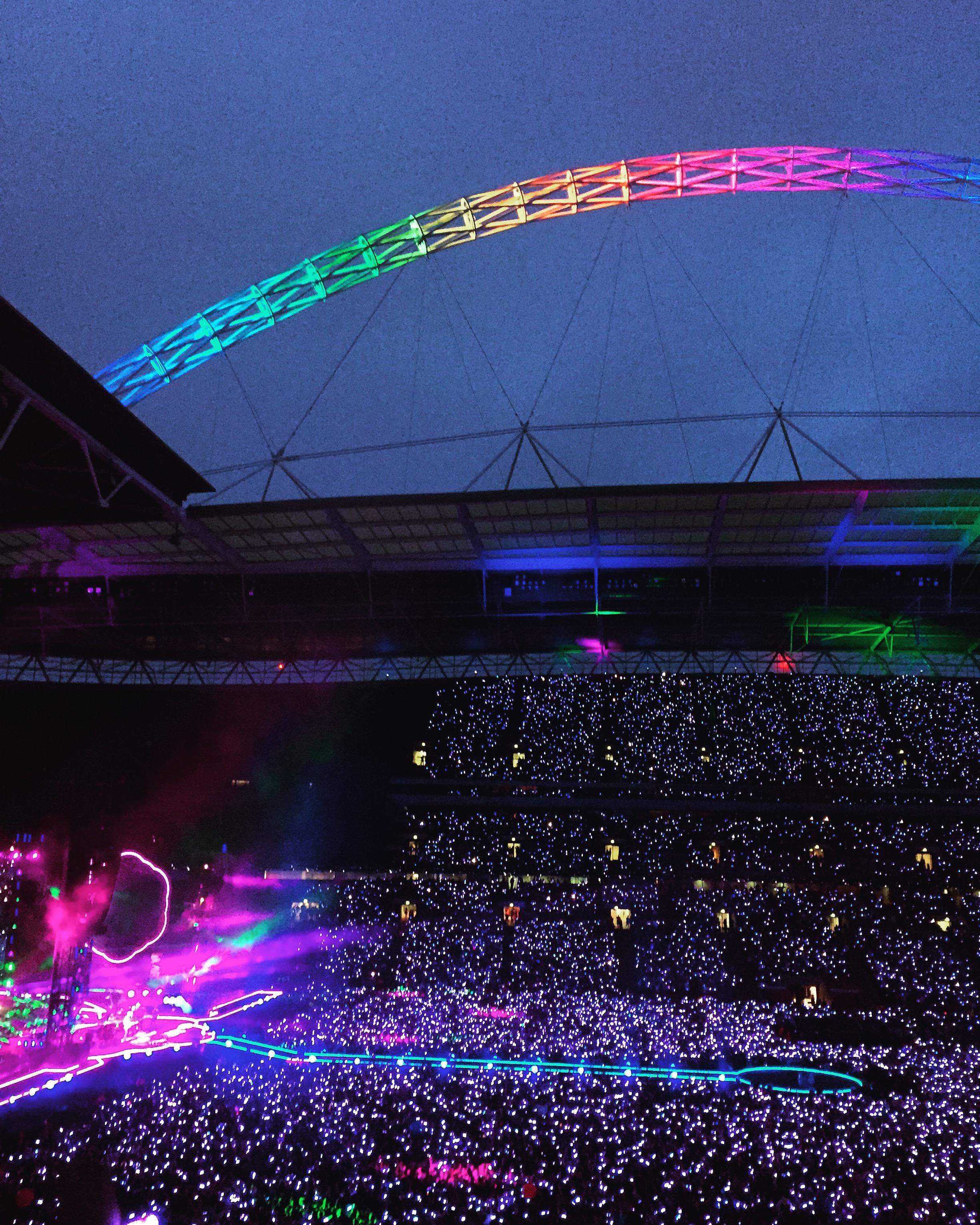 Coldplay at Wembley Stadium, 2016.