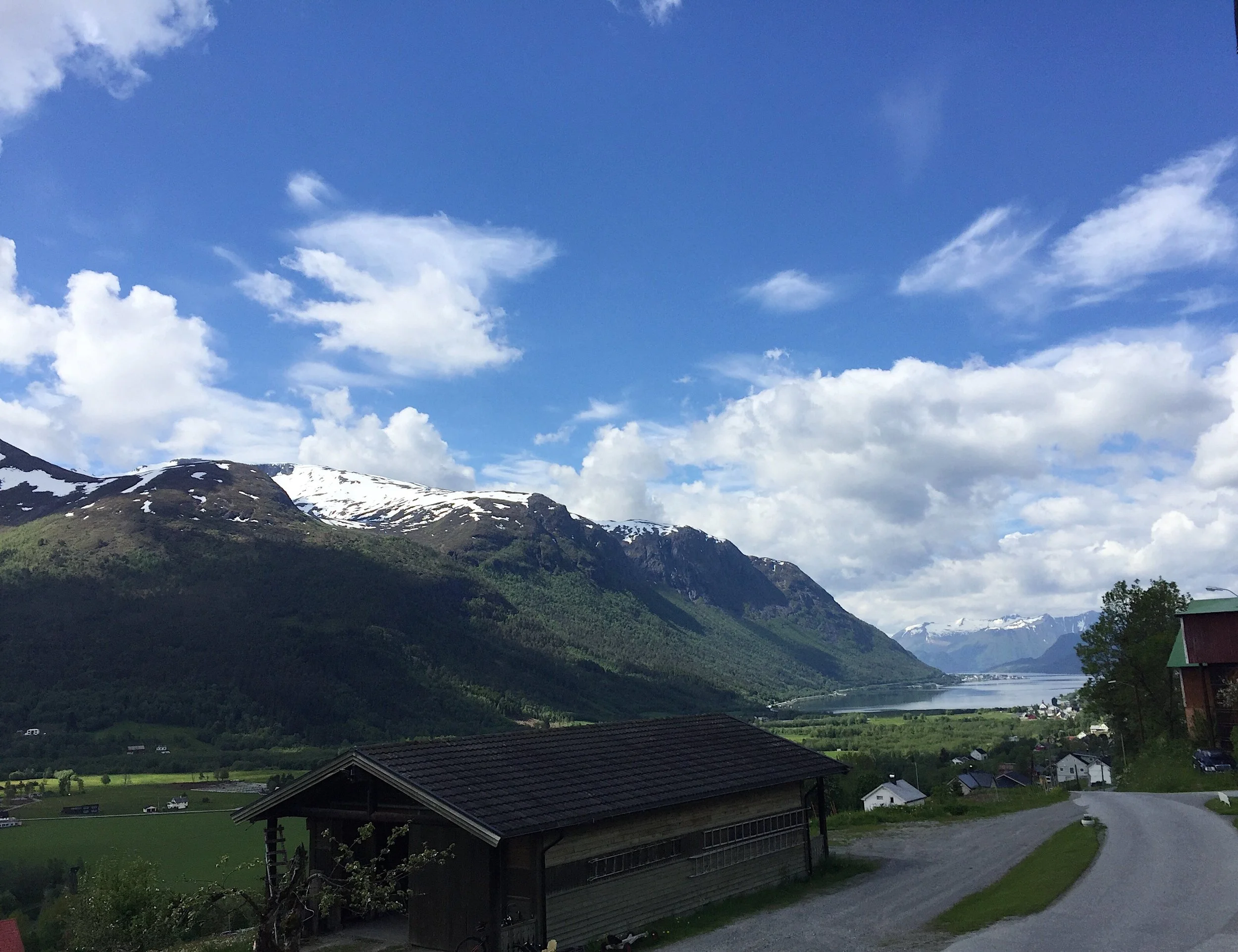 View from our Airbnb, Isfjorden, Norway.