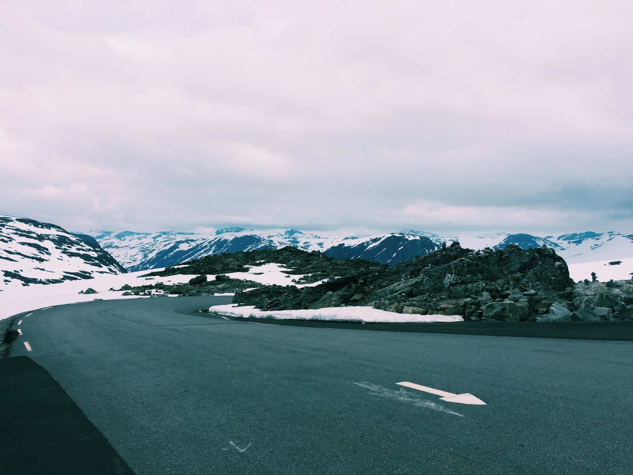 Drive from Geiranger to Dalsnibba pea, Norway.