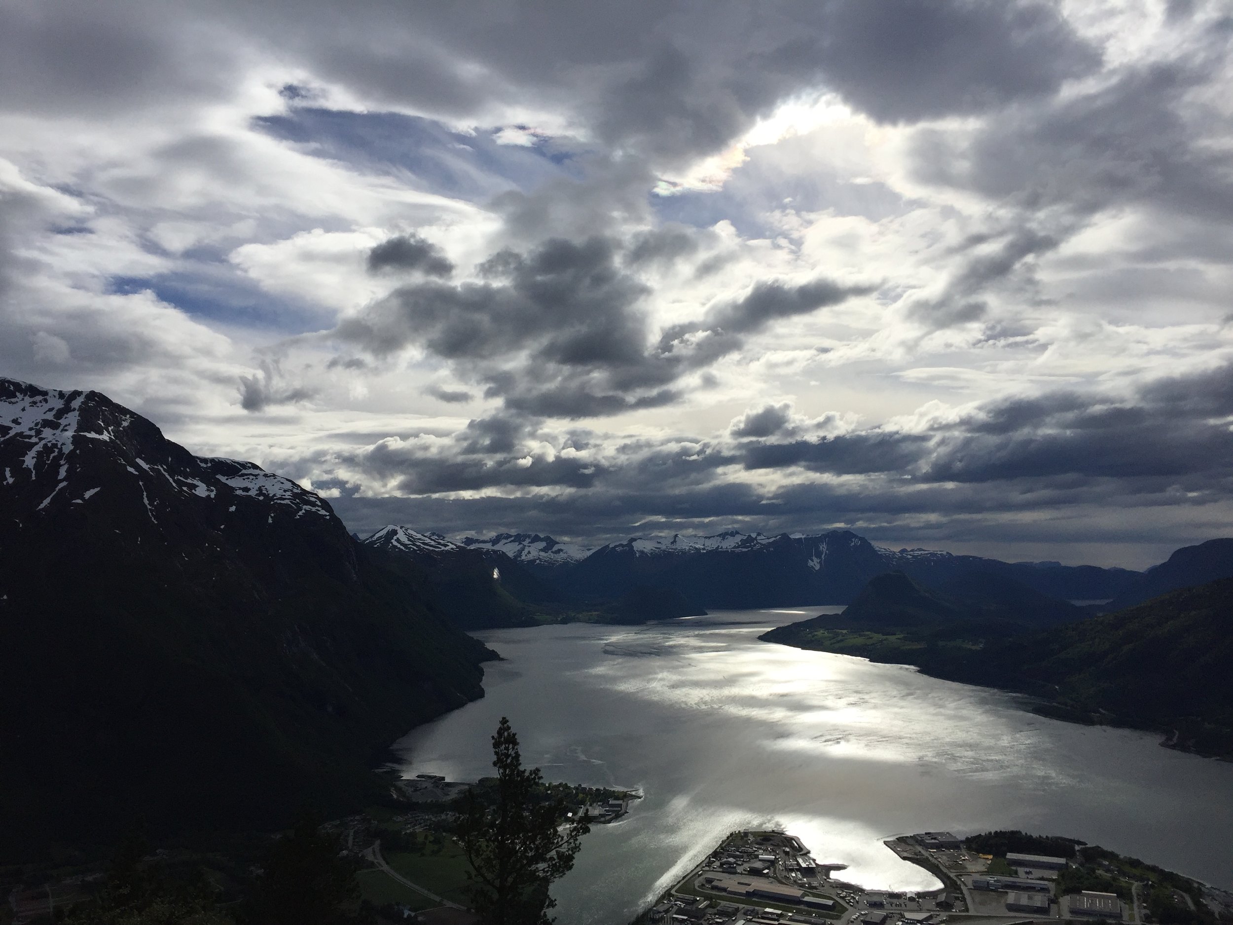 View from Rampestreken viewpoint.