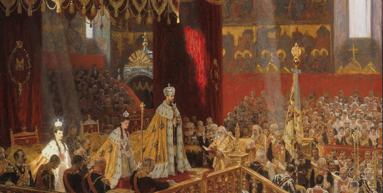 Why are there imperial crowns in the current Russian coat of arms even though Russia is a republic? Other former European monarchies usually keep the same arms but take out the royal