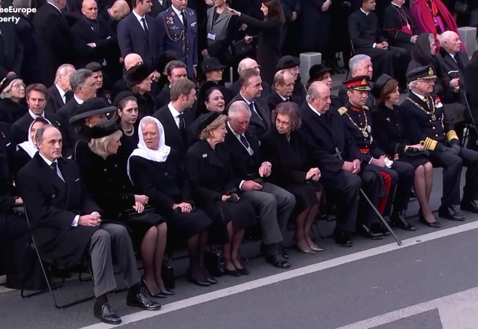 The Royal Guests at the funeral of HM King Michael of Romania,