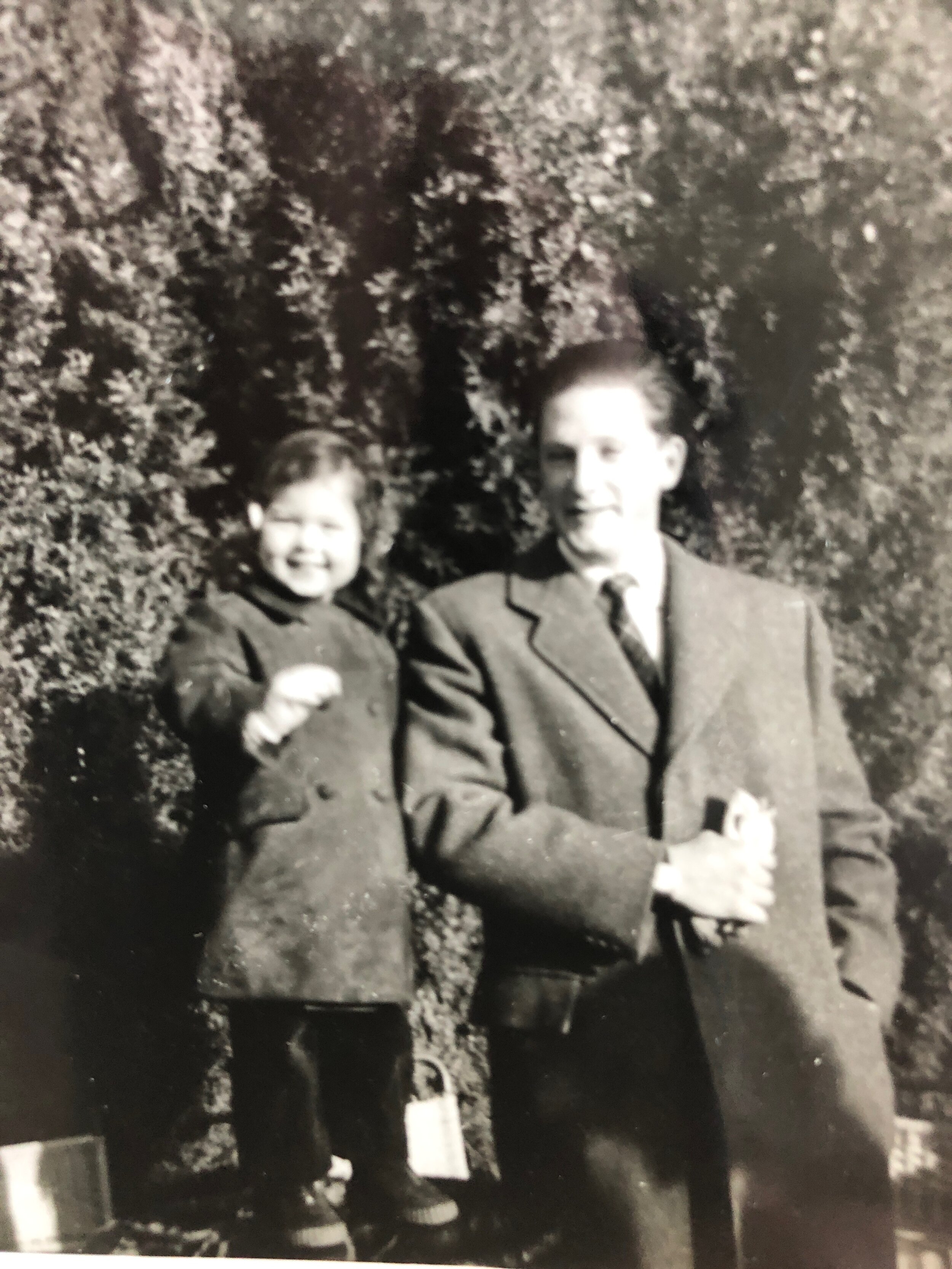 H.M. King Simeon of Bulgaria with the young Grand Duchess Maria Vladimirovna, ca. 1958.