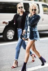 Velvet blazers: paired with denim, tee shirts, and velvet shoes