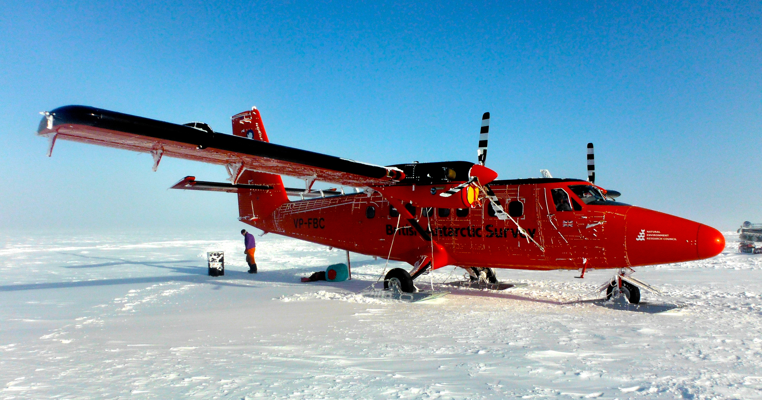 The twin otter is the backbone of Antarctic field work, it has an incredible load capacity for an aircraft of it's size and can land almost anywhere!