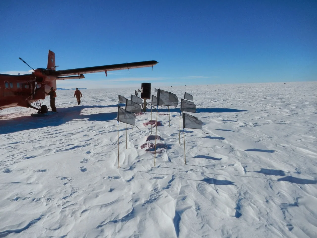 The depot I left in January 2013 - skidoos, sledges, food and fuel