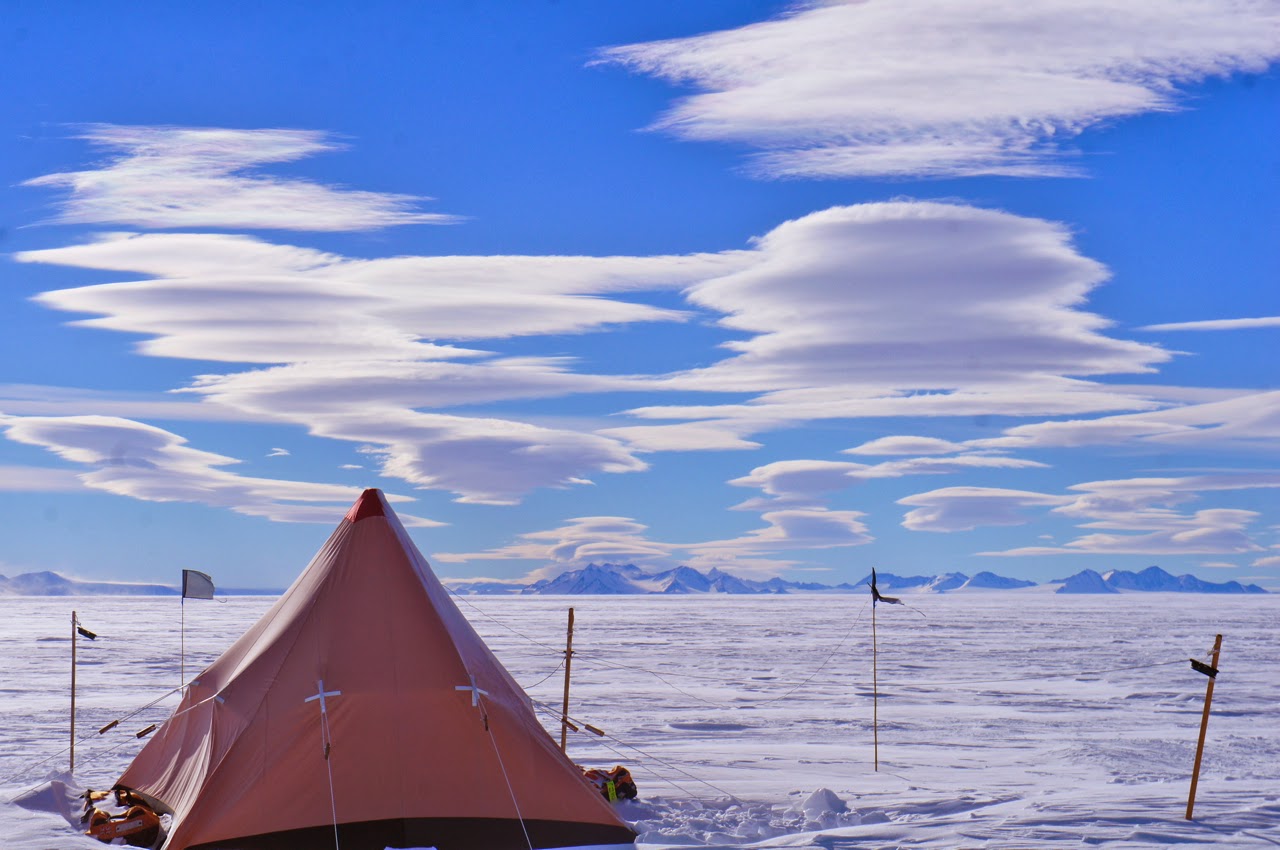 Impressive lenticular clouds over the Horseshoe Valley