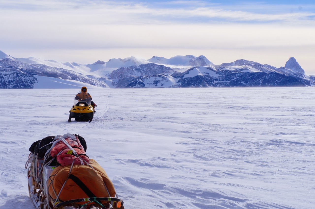 Returning to camp after a long days work in the Marble range