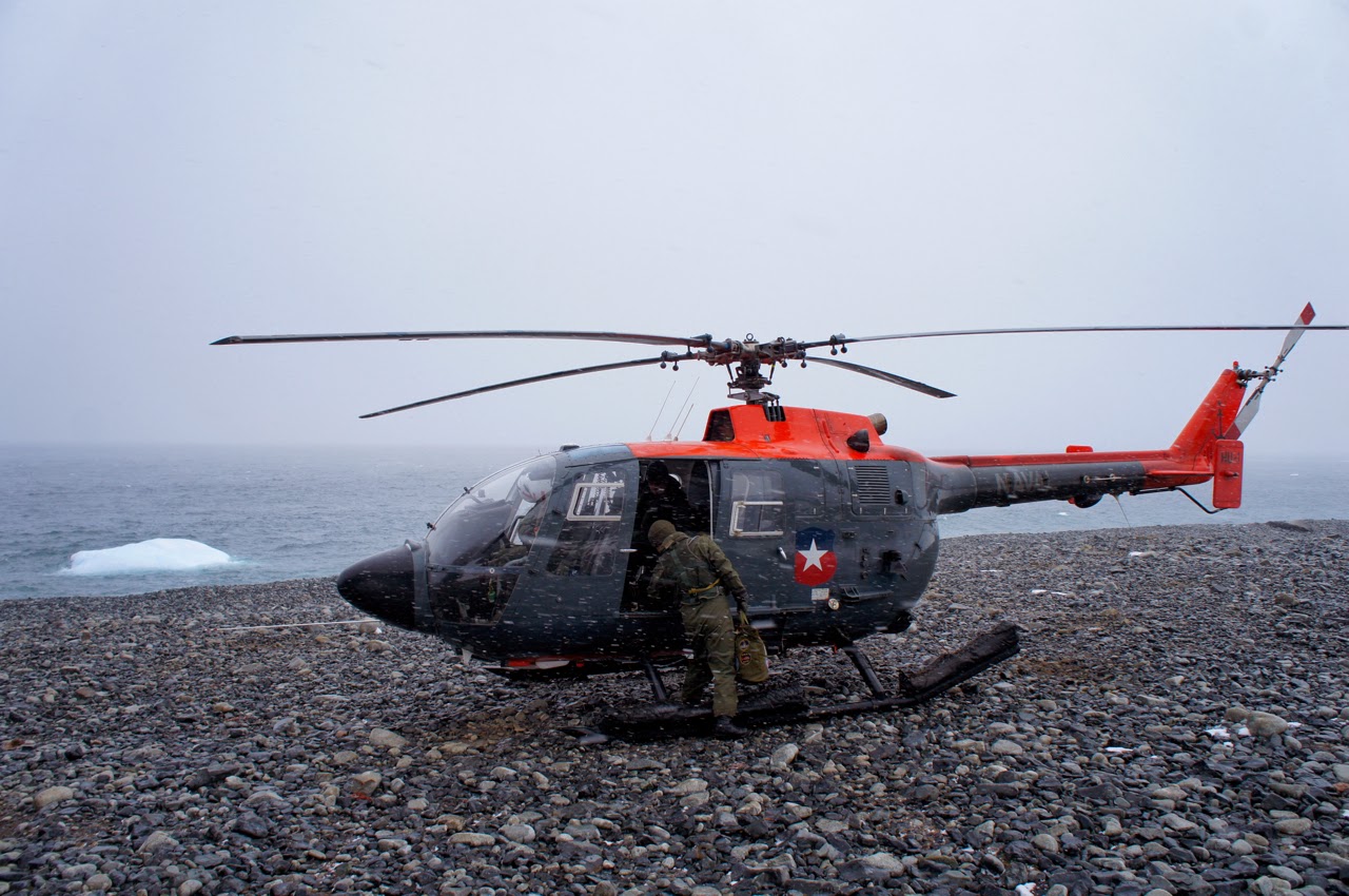 Helicopter on Pinnero Island