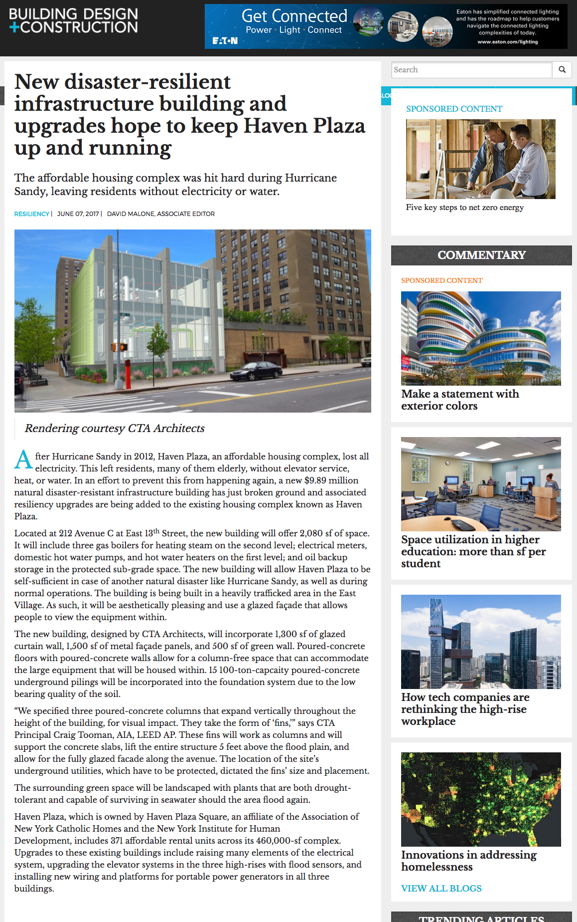 New disaster resilient infrastructure building and upgrades hope to keep Haven Plaza up and running Building Design Construction.png