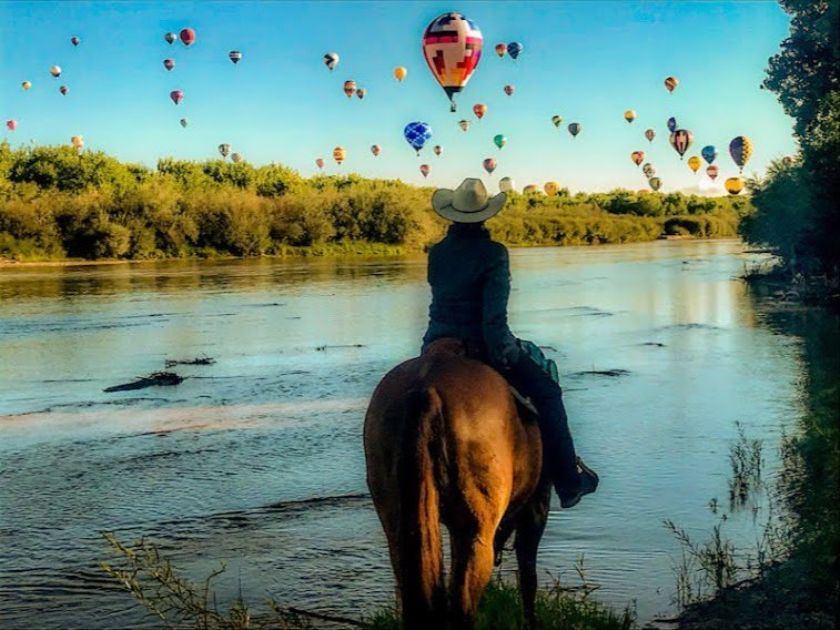 Albuquerque New Mexico Hot Air Balloon Festival Trail Riding
