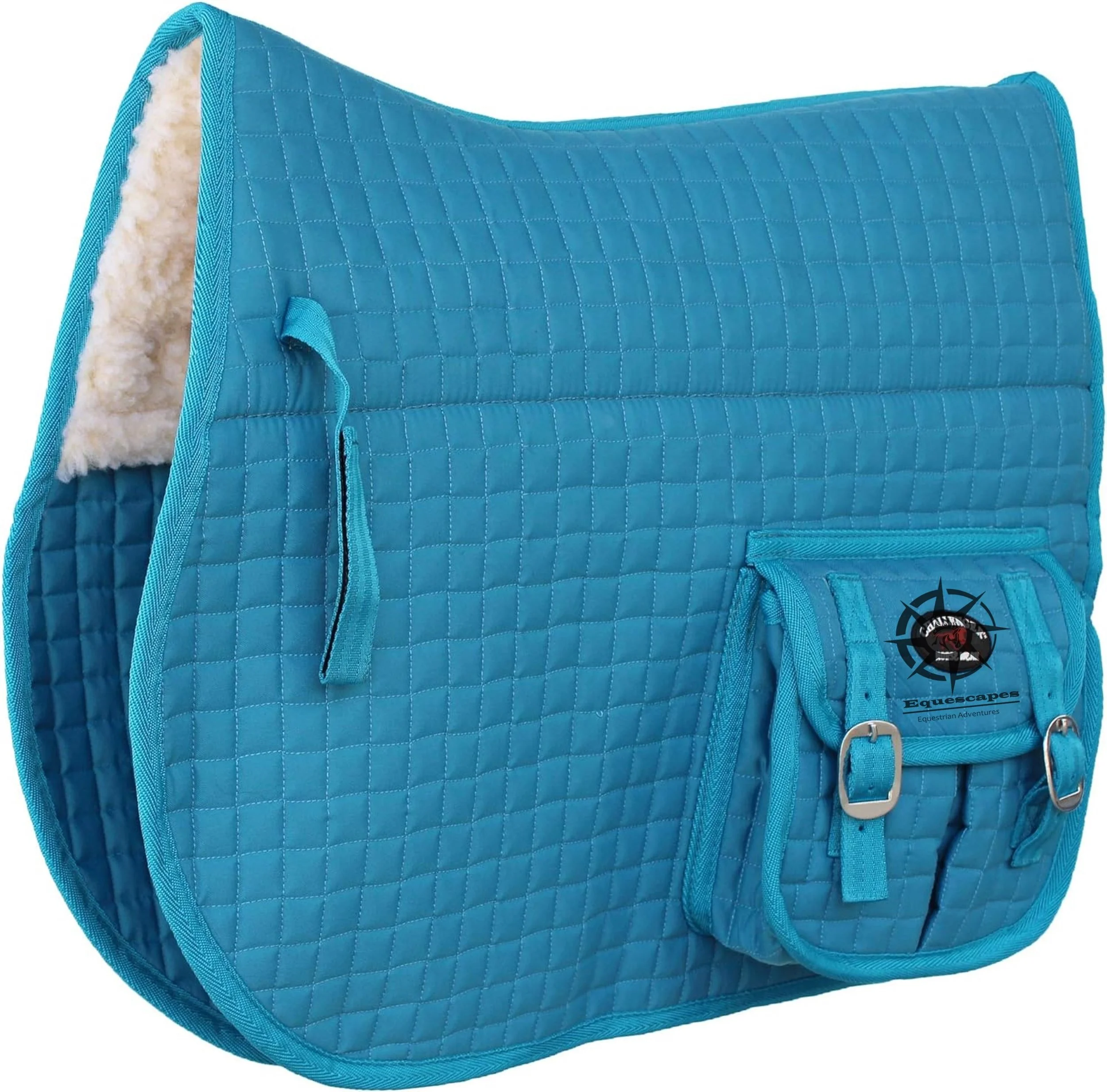 Equescapes English Quilted AllPurpose Trail Riding Saddle Pad with