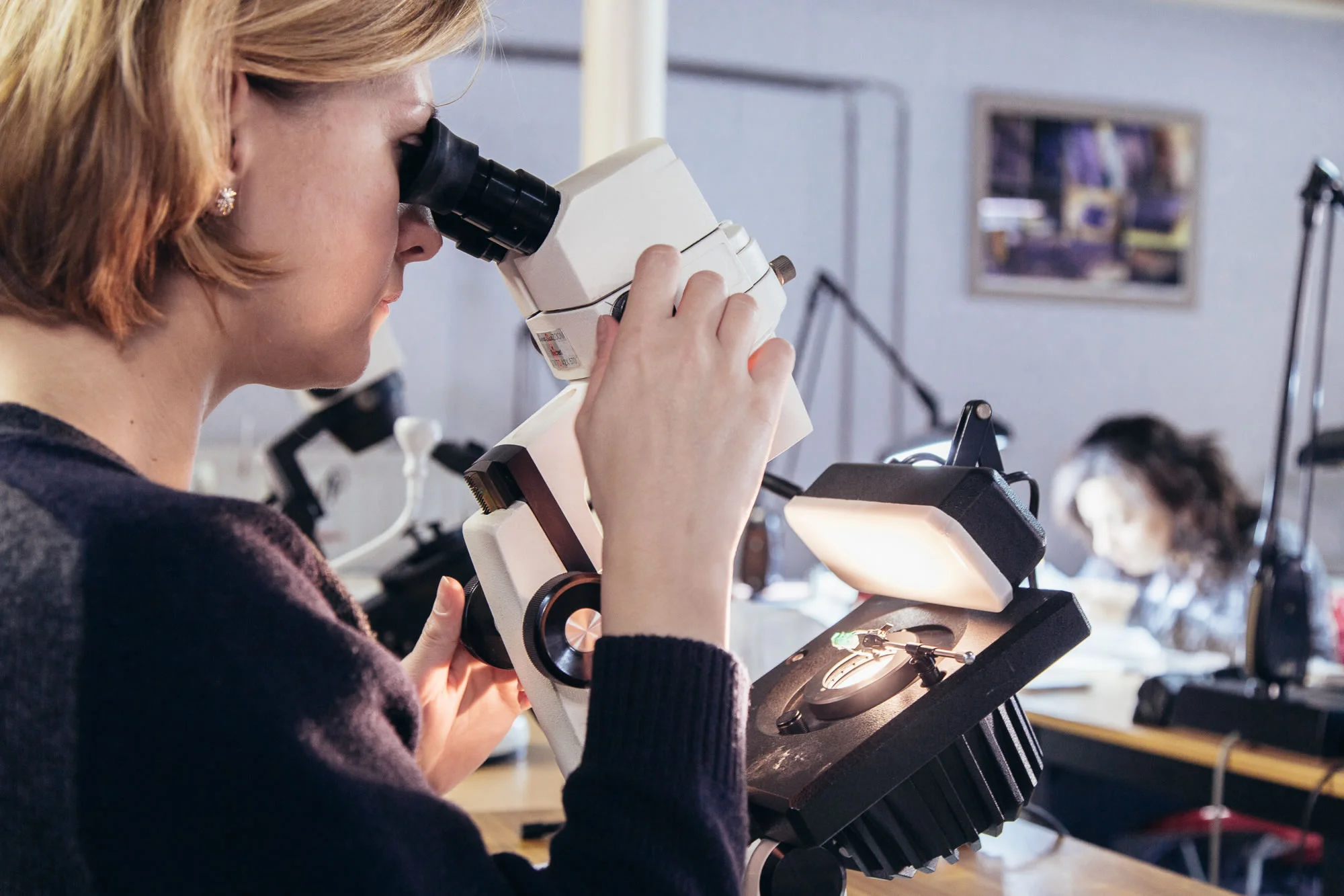 Microscope vertical.