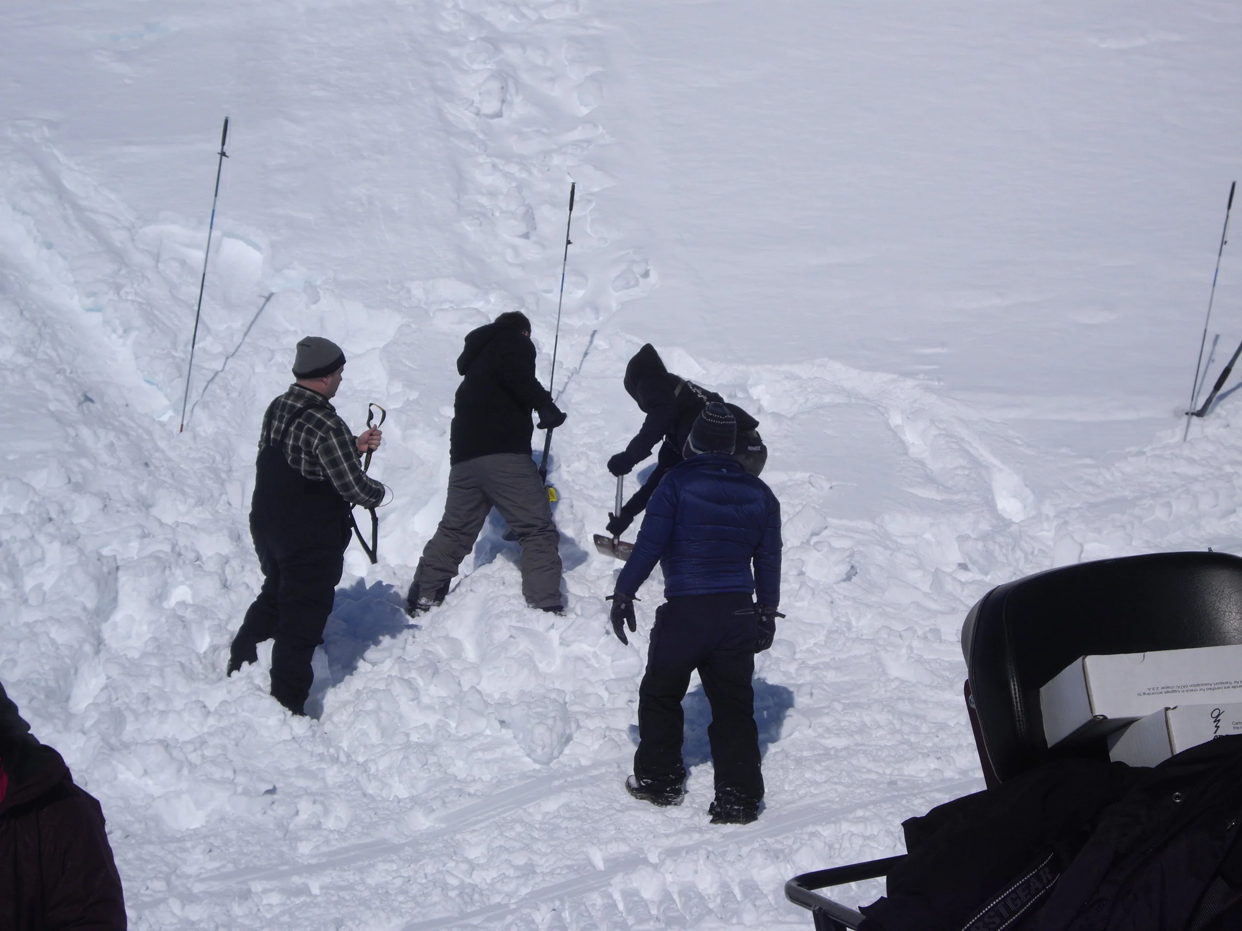  A group of riders head for the hills at Arctic Man 2016. 