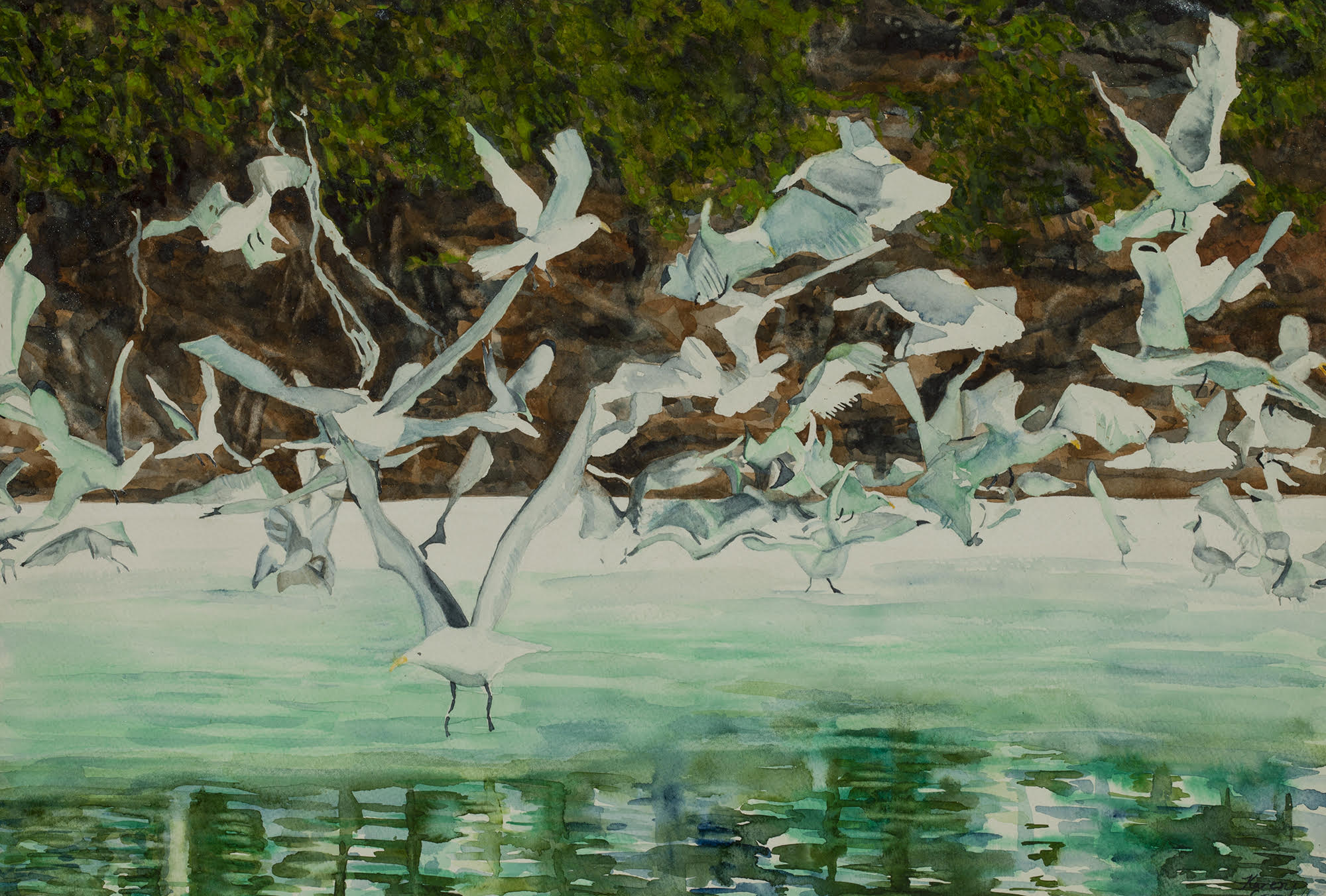  Seagull Menagerie - Original Watercolor 