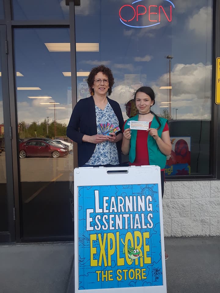  Maeve received a contribution from Nancy at Learning Essentials in Wasilla. 