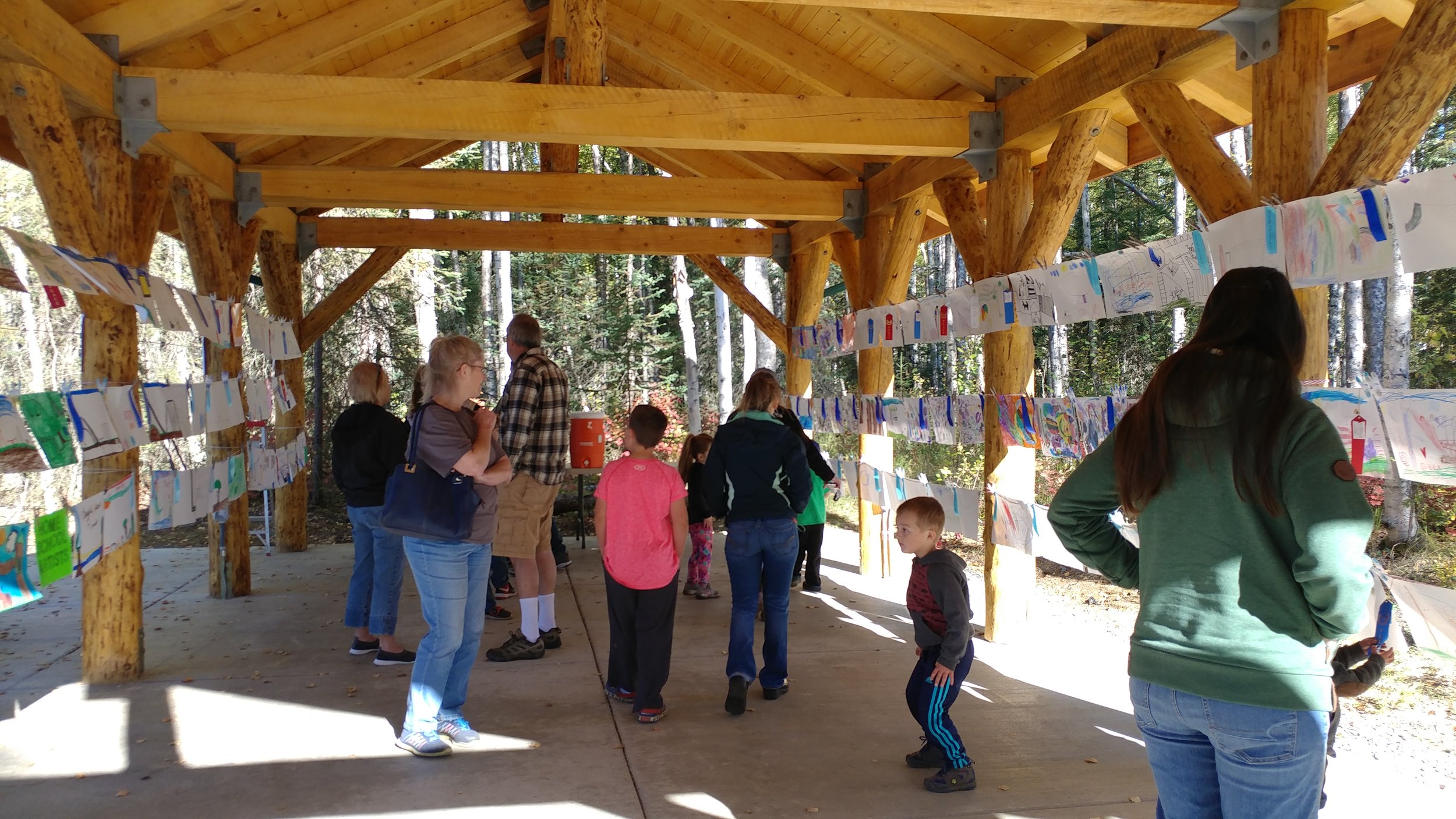   Art show in the pavilion.  