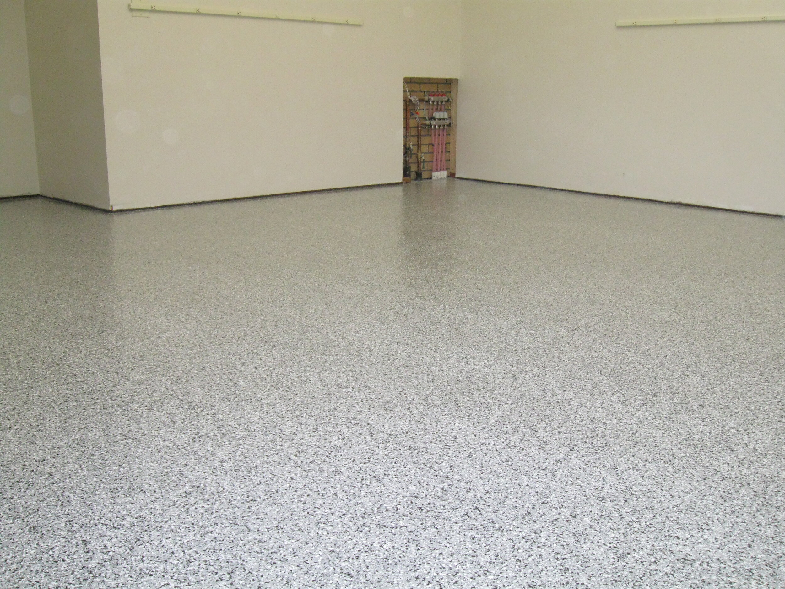   White &amp; Gray Epoxy Flooring - Installed by GH Alaska  