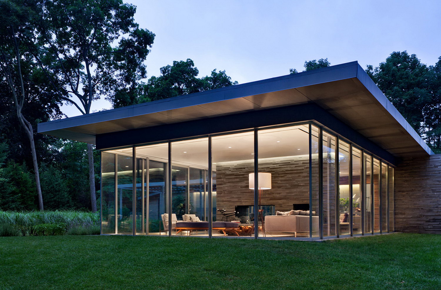 Glass Pavilion in the Landscape