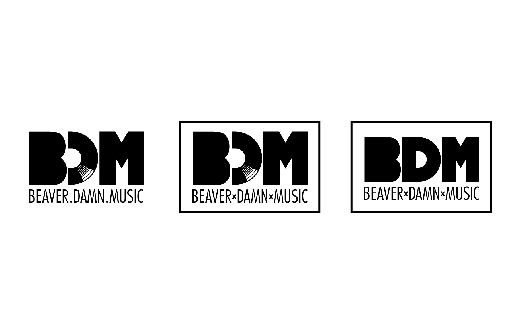  Beaver Damn Music logo design concepts 