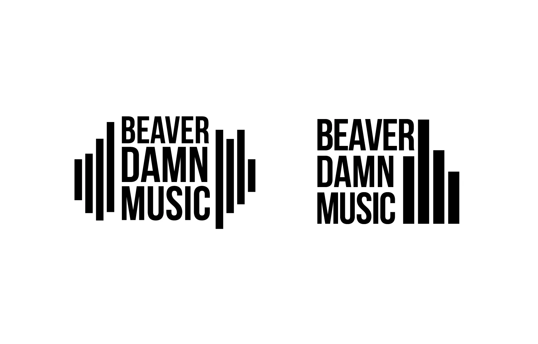 Beaver Damn Music logo design concepts 