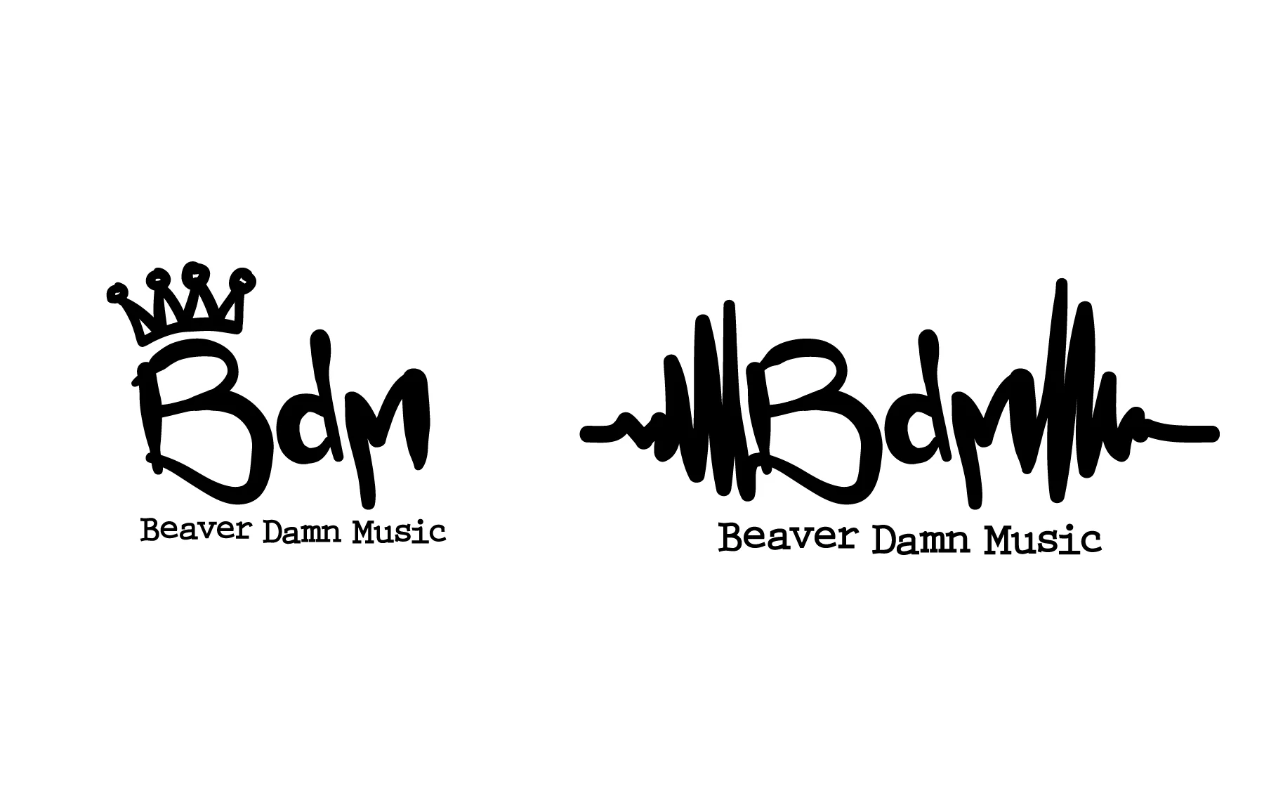  Beaver Damn Music logo design concepts 