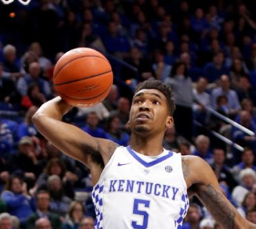 Monk, dunking but imagining he's squirrel hunting instead