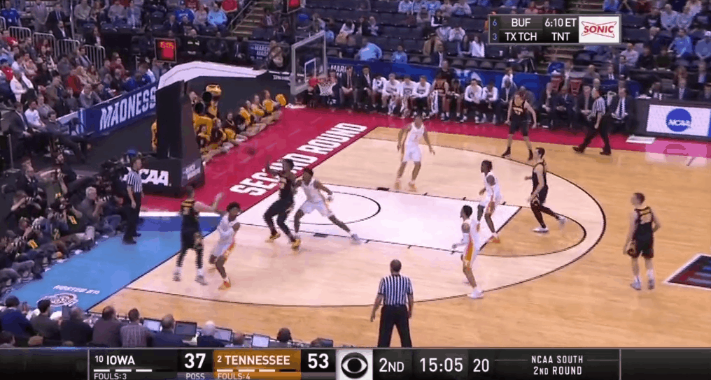 Typical Iowa inside-out action