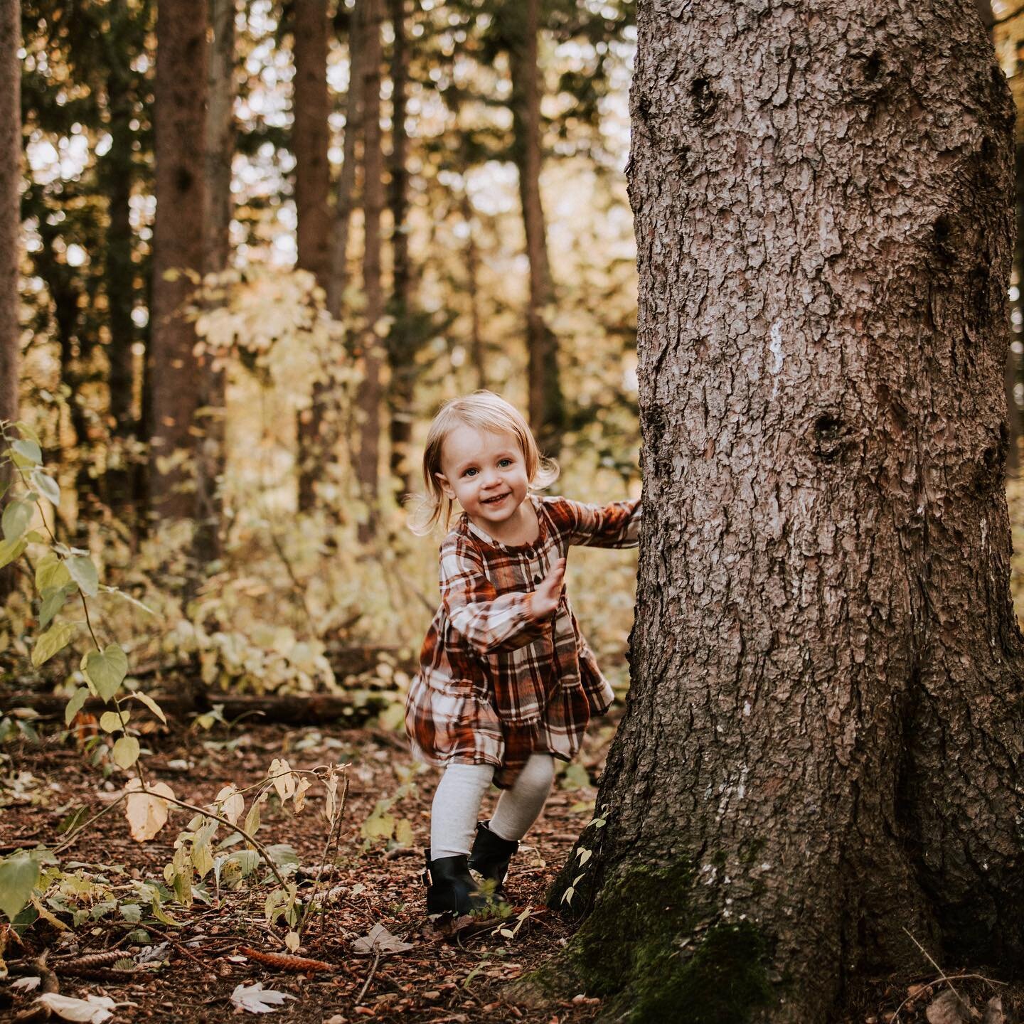 These two cuties had so much fun running around this tree 😂❤️