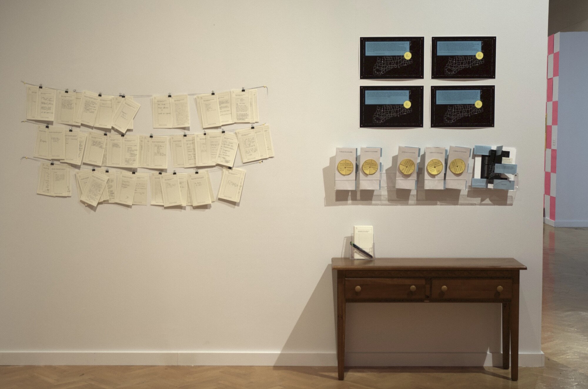  Installation view of work by Silvia Gonzalez with Joseph Josue Mora  and Patricia Nguyen. 