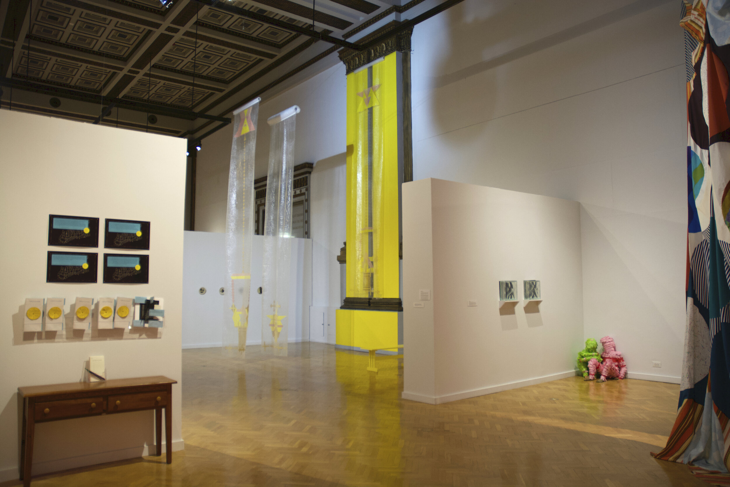  Installation view, left to right: Silvia Gonzalez with Joseph Josue Mora and Patricia Nguyen, Roni Packer, Sherwin Ovid, Moises Salazar. 