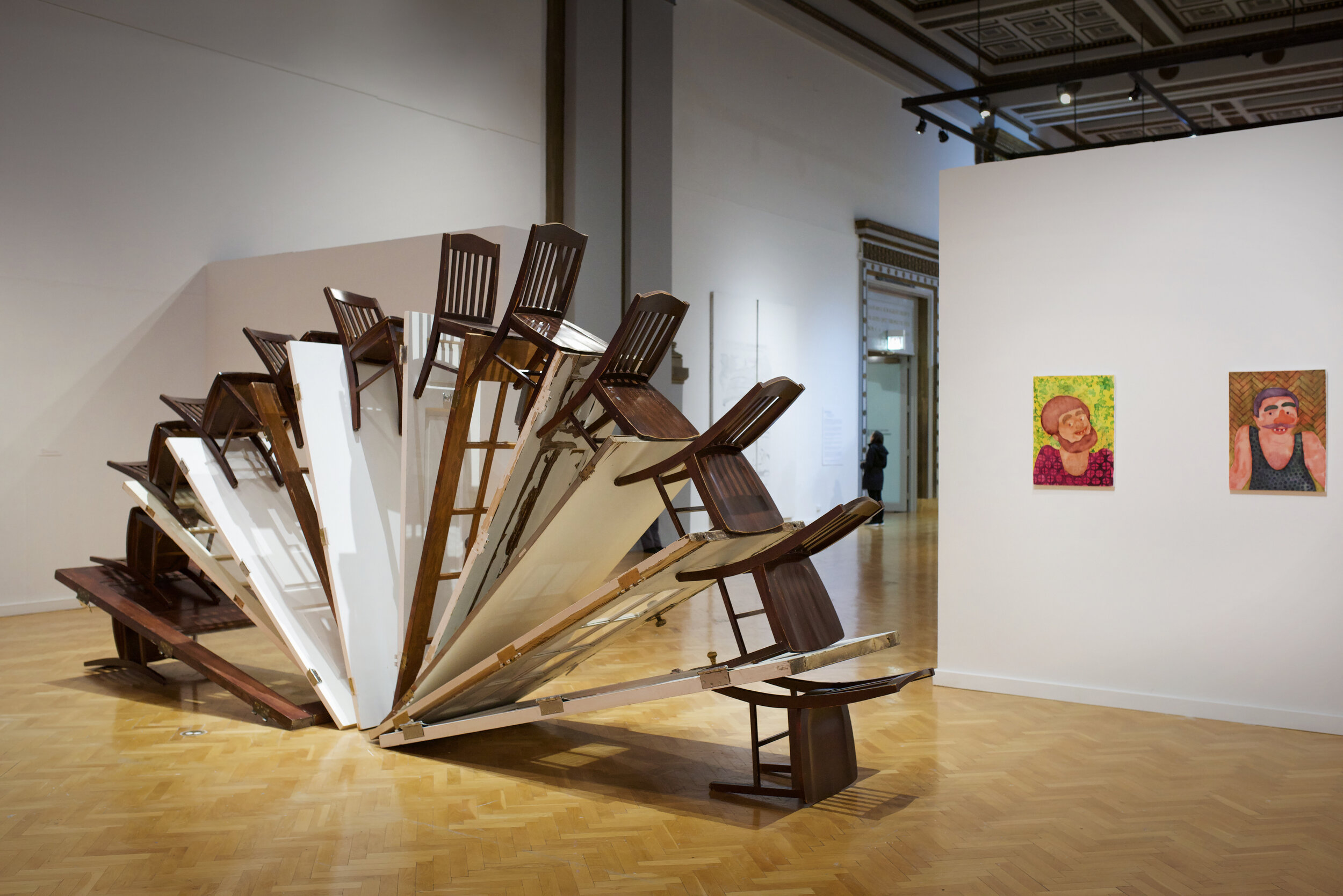  Installation view of work, left to right: Alberto Aguilar, Orkideh Torabi – photo by Gloria Arroyo. 