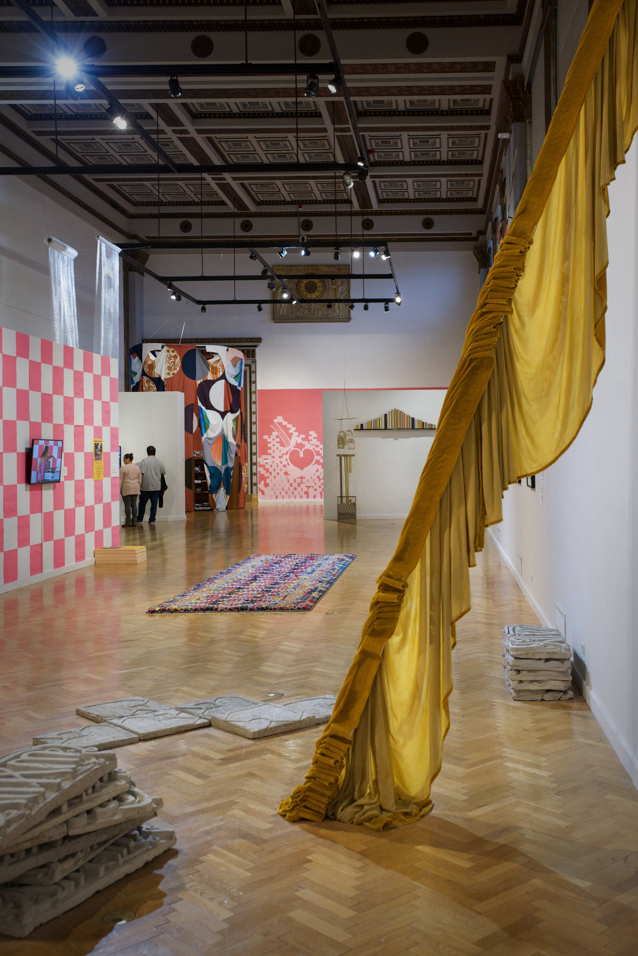  Installation view of work by Amanda Assaley and Qais Assali (foreground) – photo by Gloria Arroyo. 