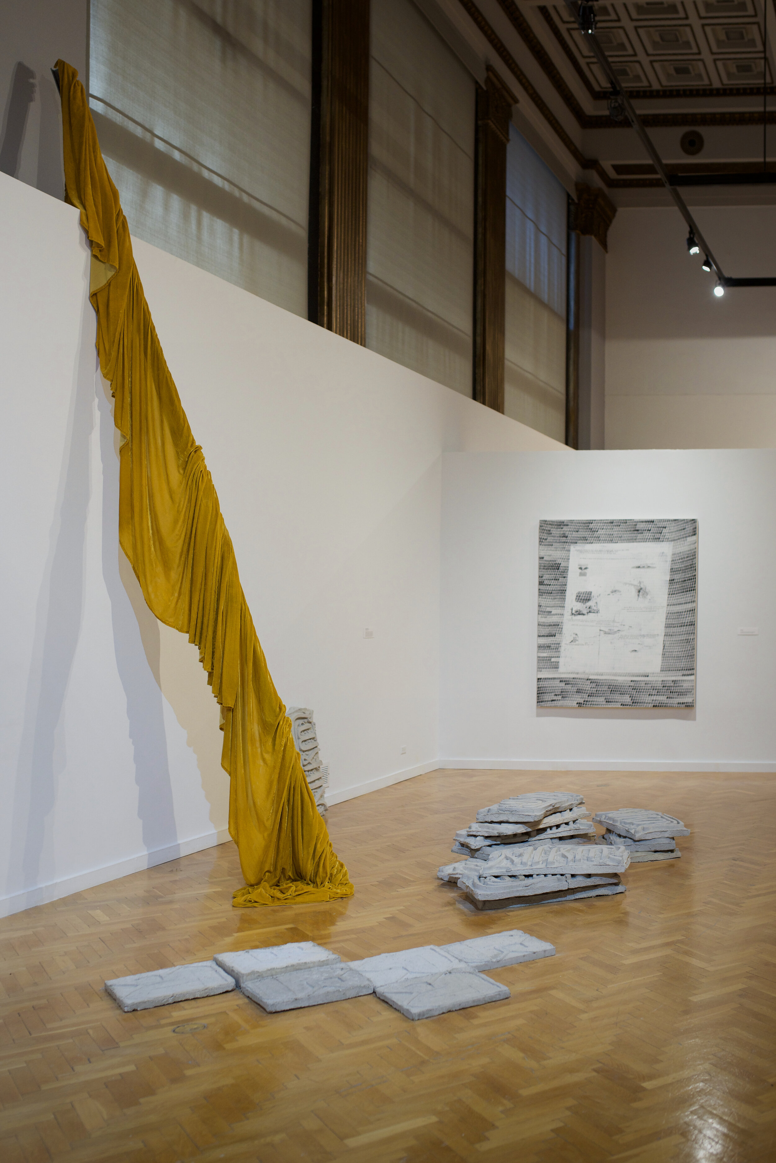  Installation view of work, left to right: Amanda Assaley and Qais Assali, Derek Chan – photo by Gloria Arroyo. 
