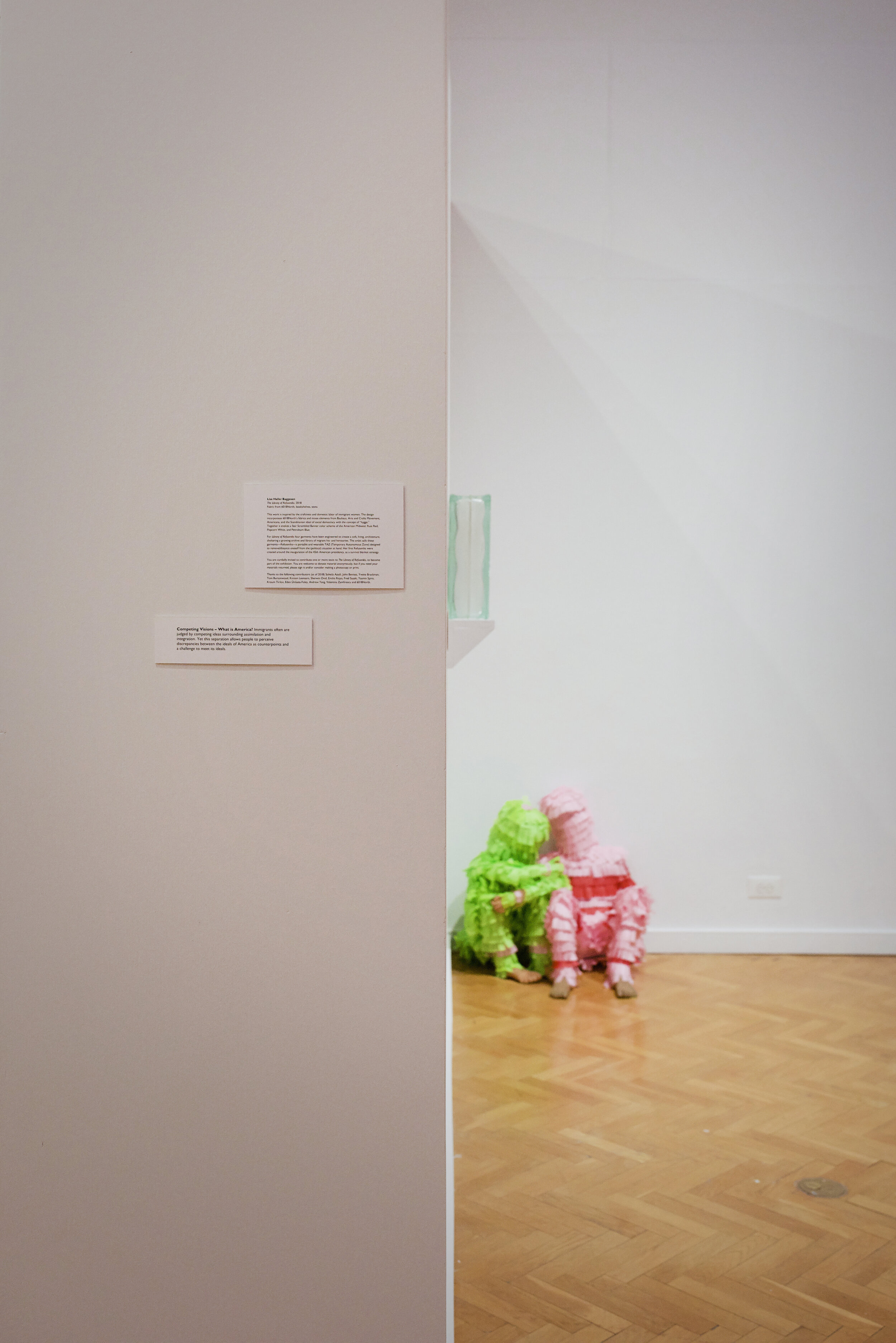  Installation detail of work by Moises Salazar – photo by Gloria Arroyo. 