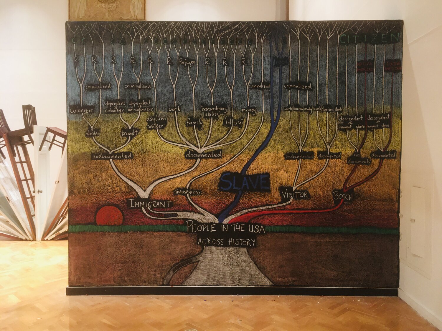 Installation view of work by Eugenia Cheng.