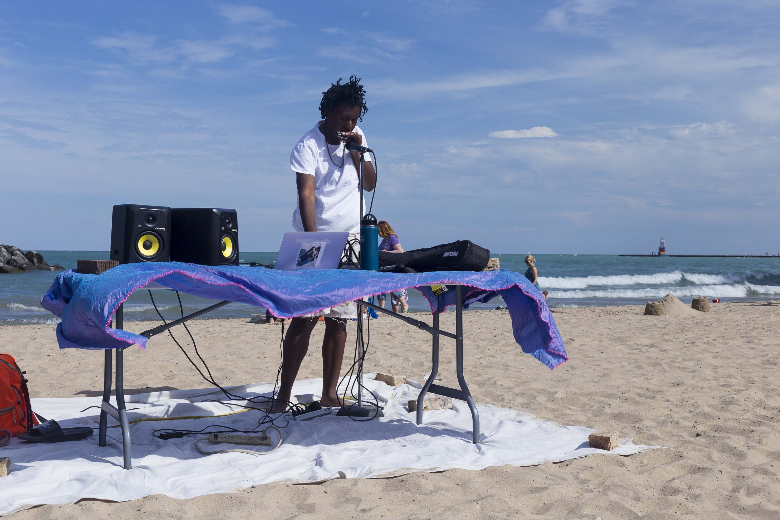  AJ McClenon performs for  Water Music on the Beach  2019. 