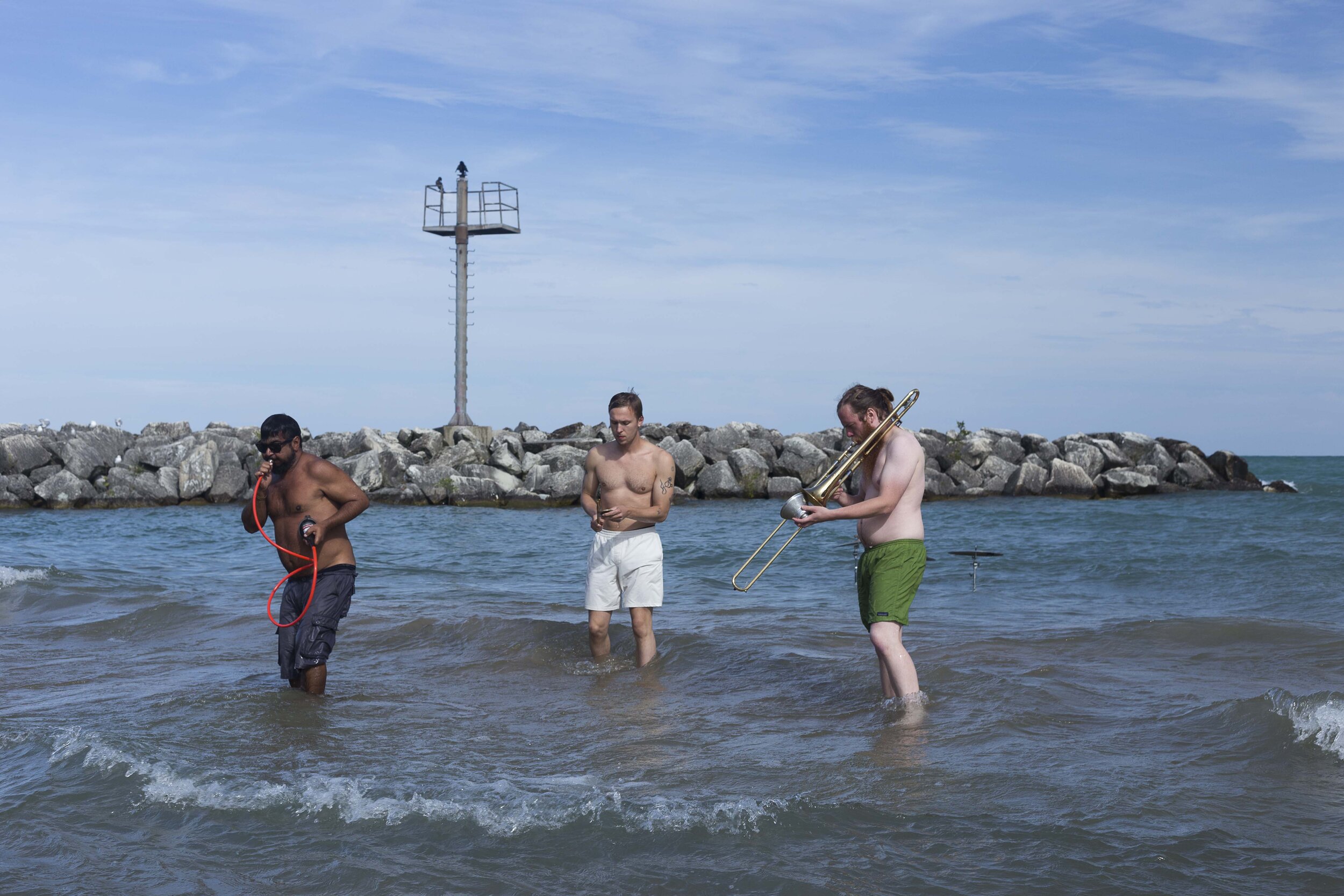  EdBrass Brasil performing with Emerson Hunton and Nick Meryhew for  Water Music on the Beach  in 2019. 