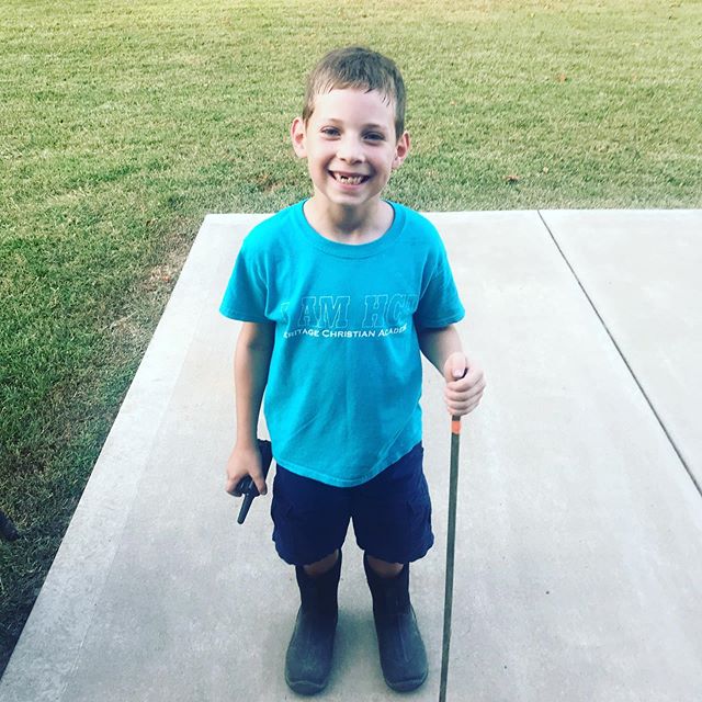 Some of my favorite conversations are over walkie-talkies while you explore the woods! #westoncharles #explorer #beggingforapocketknife
