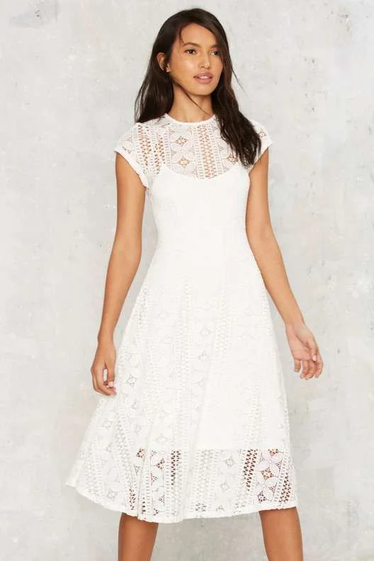 Lily Lace Midi Dress , $68, available at Nasty Gal .