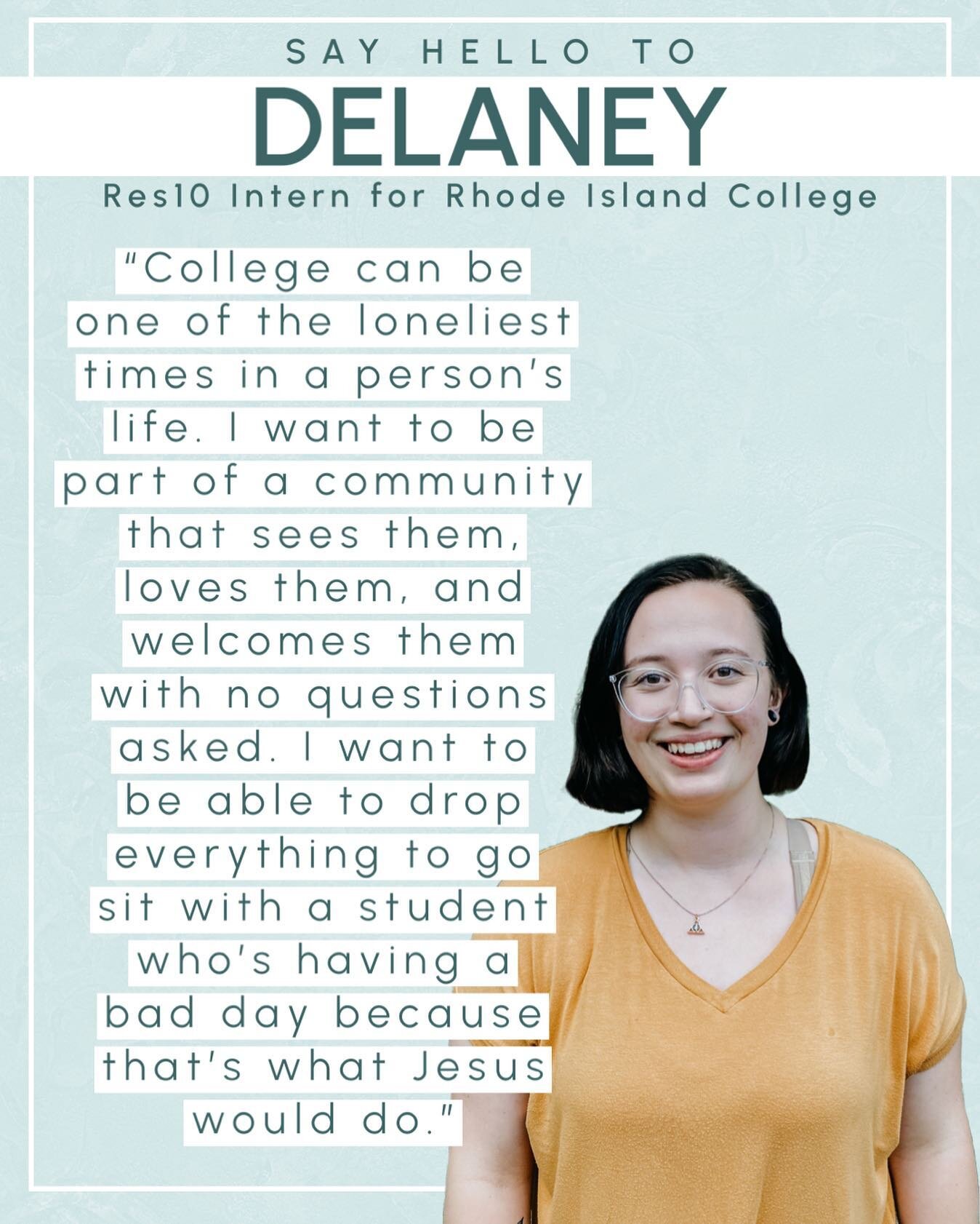 Meet Delaney, another Res10 intern joining us this year! We are so pumped to have her on the Rhode Island team. Can&rsquo;t wait to see how these interns learn &amp; grow!