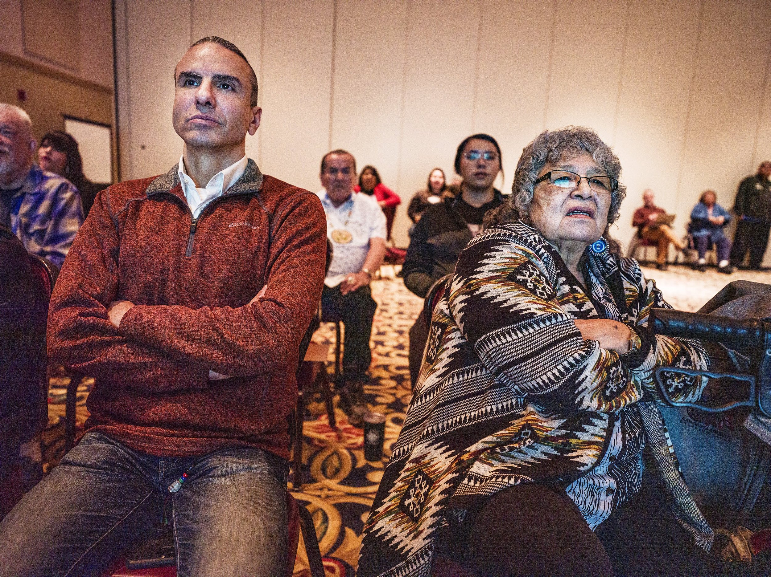 Anton Treuer and Brenda Moose, Photo by Richard Tsong-Taatarii, 2020 Minnesota Star-Tribune