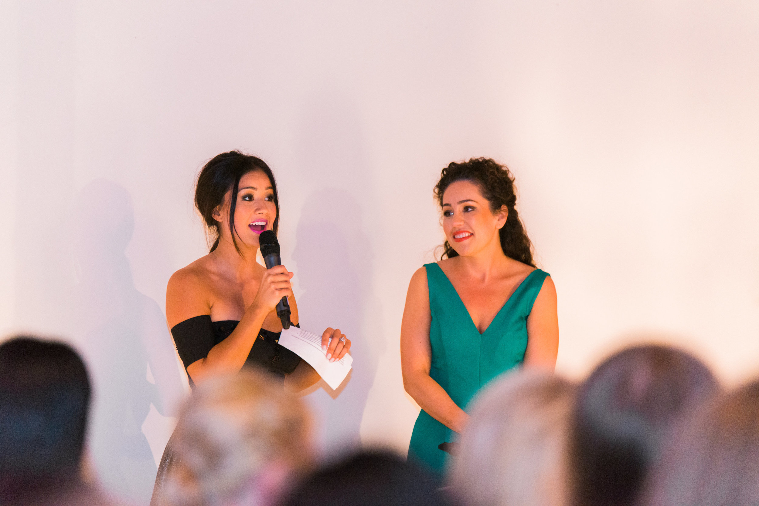 Catherine Lowe and Kat Armstrong hosting 2015's Polish Fashion Show at Lofty Spaces.