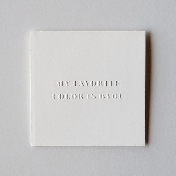 Our BYOU poco card ($5).